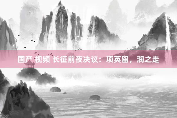 国产 视频 长征前夜决议：项英留，润之走
