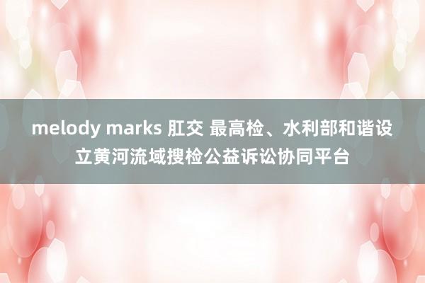 melody marks 肛交 最高检、水利部和谐设立黄河流